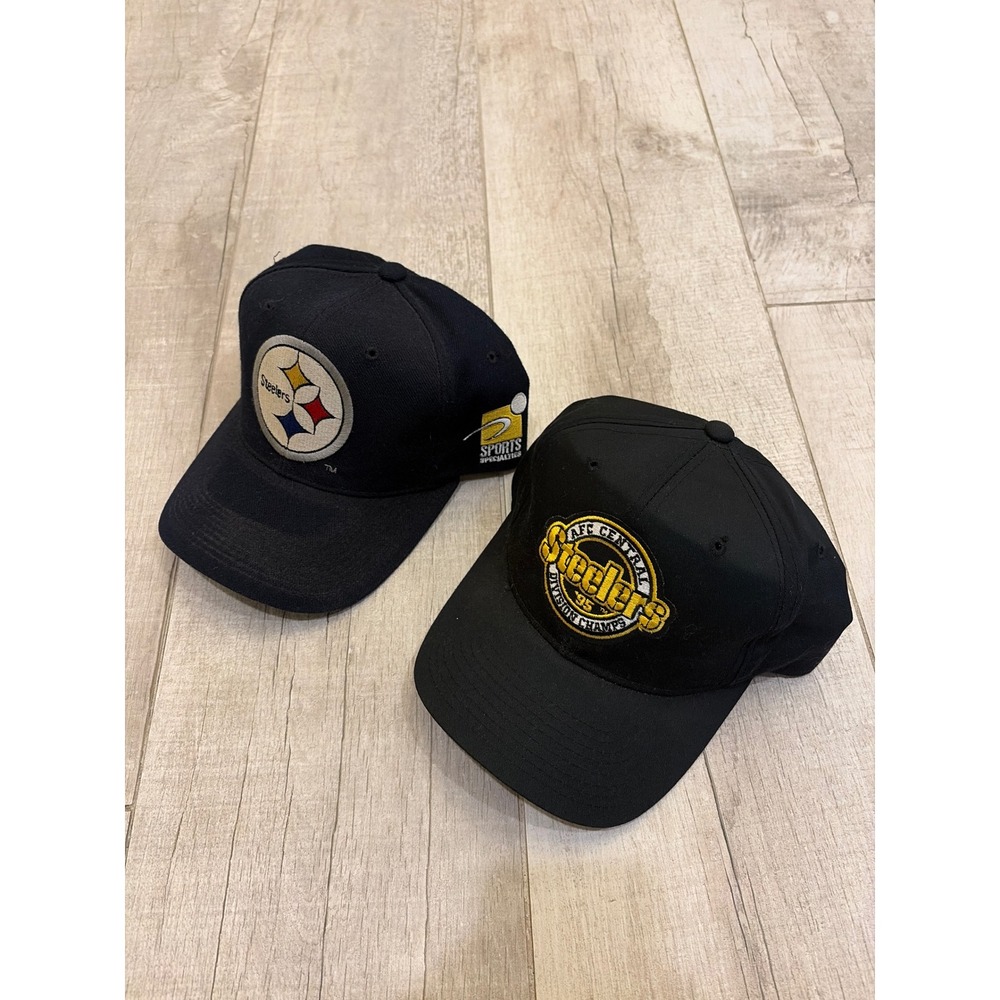 Vintage Pittsburgh Steelers Hat Bundle Sports Specialties Starter Snapback 2pc